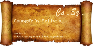 Csungán Szilvia névjegykártya